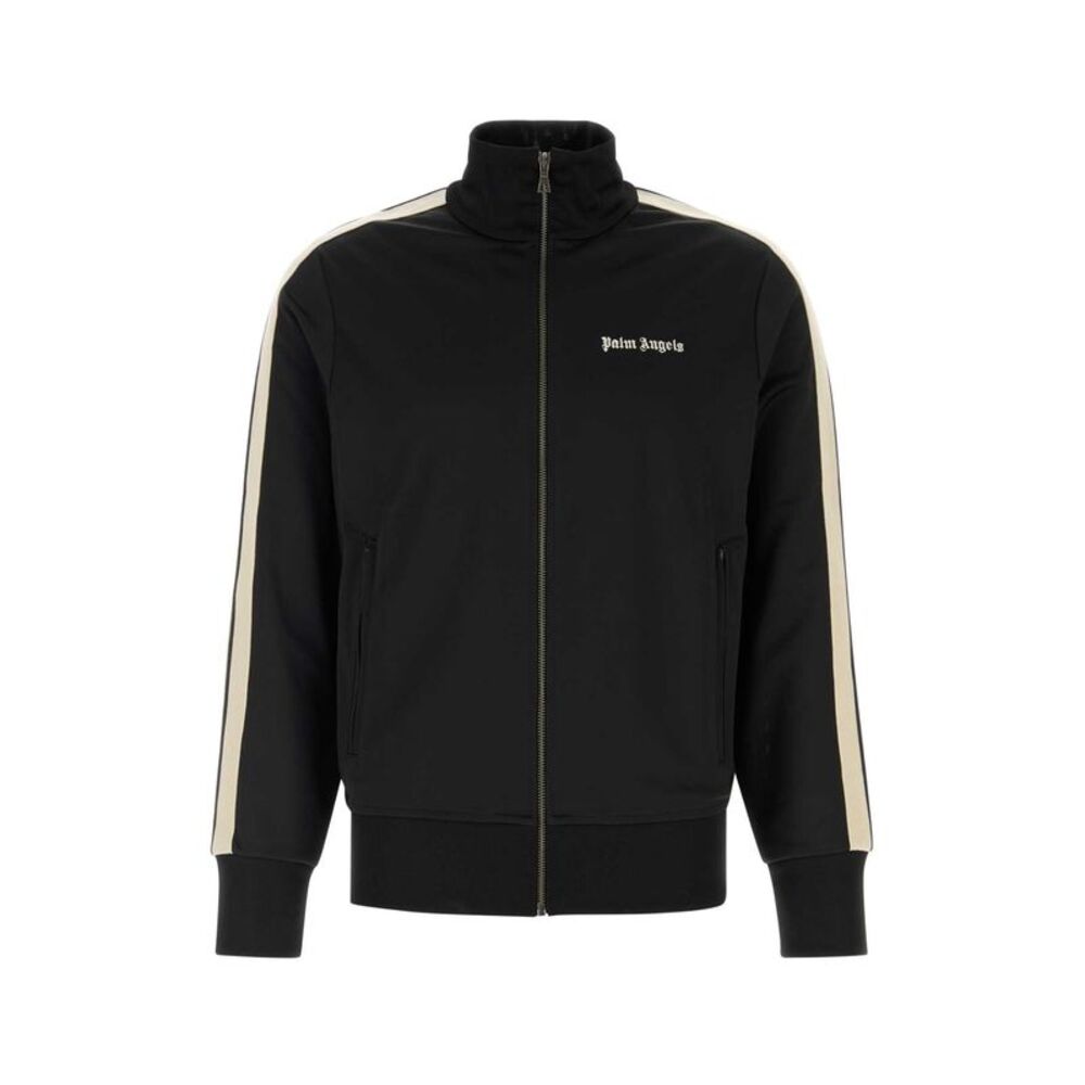 Palm Angels Men Black Tech Fabric Sweatshirt